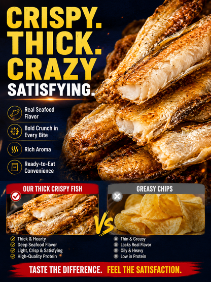 🚢Better Than Ordinary Chips🌊Crispy Fish with Bold Seafood Flavor🐡-Sam