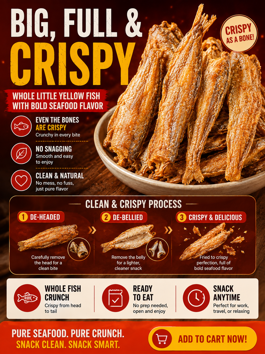 🚢Better Than Ordinary Chips🌊Crispy Fish with Bold Seafood Flavor🐡-Sam
