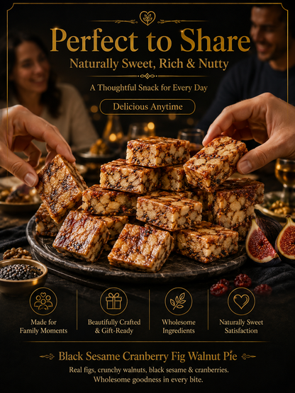 🥧 Black Sesame Cranberry Fig Walnut Pie –🌰 Rich, Chewy, Nutty & Loaded with Real Fruit🍒-Sam