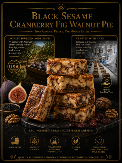 🥧 Black Sesame Cranberry Fig Walnut Pie –🌰 Rich, Chewy, Nutty & Loaded with Real Fruit🍒-Sam