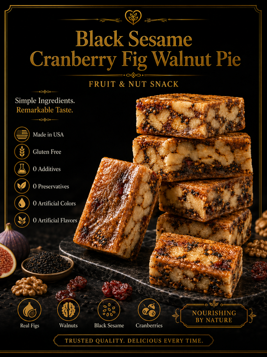 🥧 Black Sesame Cranberry Fig Walnut Pie –🌰 Rich, Chewy, Nutty & Loaded with Real Fruit🍒-Sam