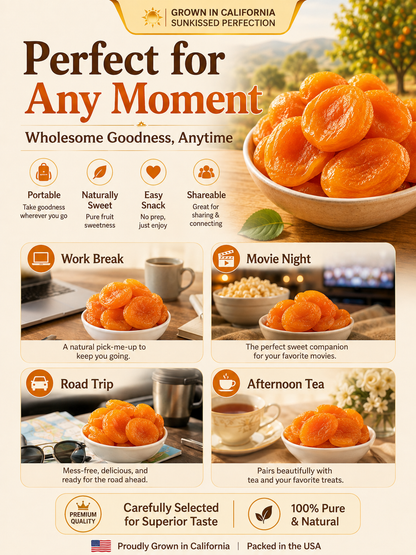🍑 So Juicy, It’s Hard to Believe They’re Dried! ☀️ California Orchard-Dried Apricots – Soft, Plump & Naturally Sweet-Sam