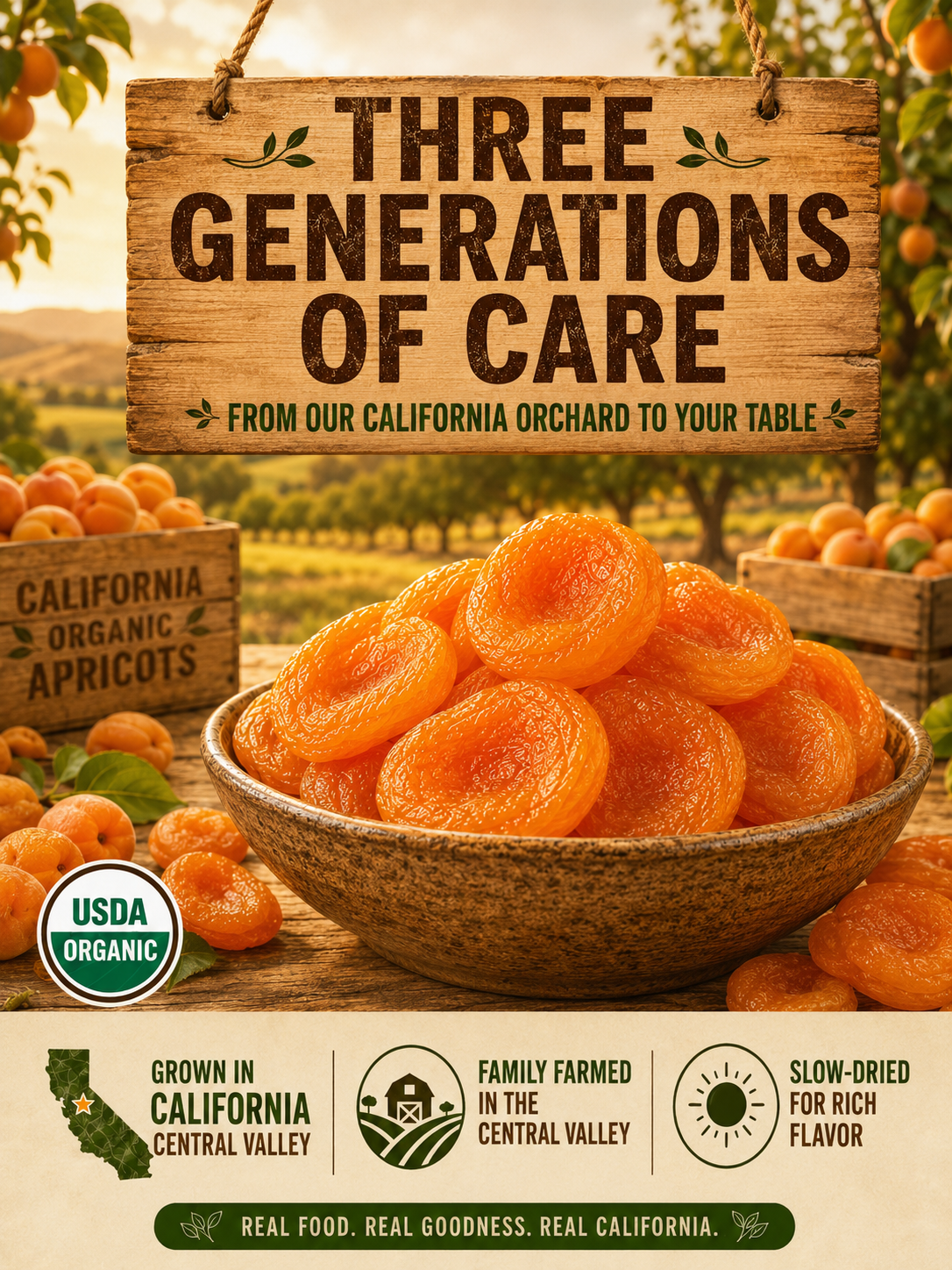 🍑 So Juicy, It’s Hard to Believe They’re Dried! ☀️ California Orchard-Dried Apricots – Soft, Plump & Naturally Sweet-Sam